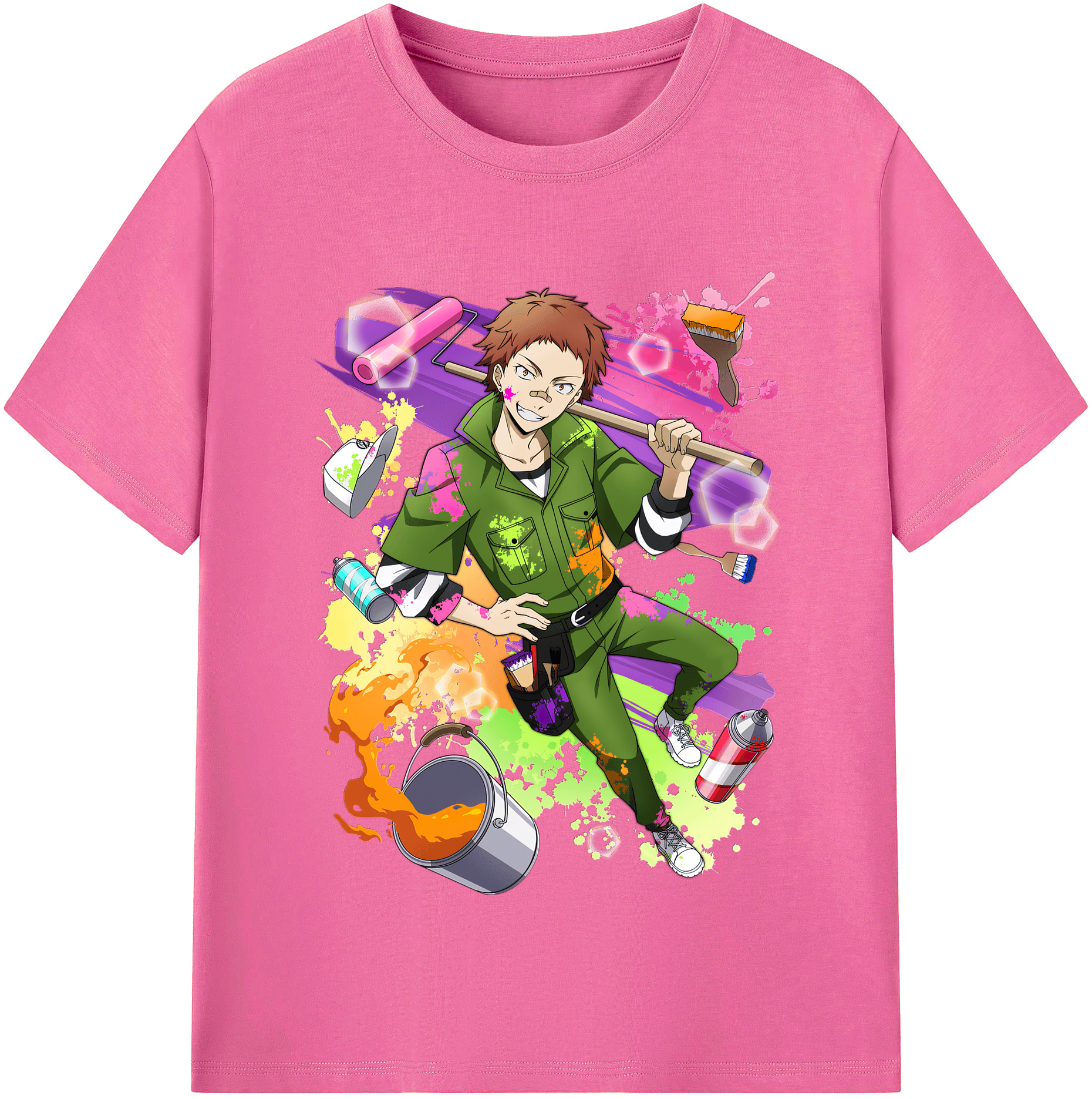 （画像用） 文豪ストレイドッグス Bungo Stray Dogs レディースカジュアルプリントTシャツ（綿100％）